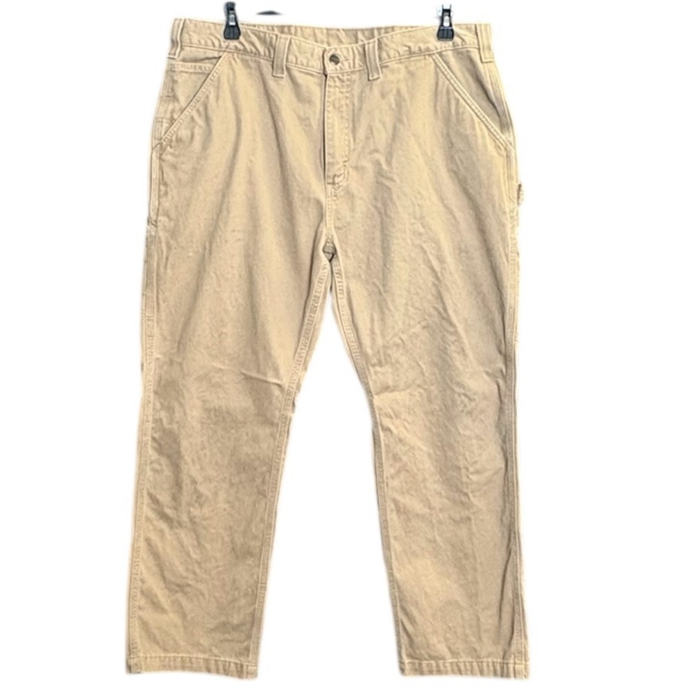 Carhartt Men's Painters Carpenter Pants 40X29 Khaki Relaxed Fit Workwear cotton